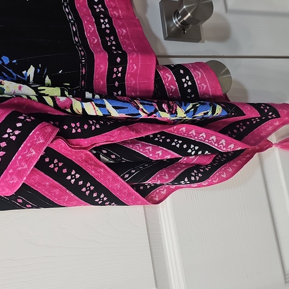 NWT Vince Camuto Exotic Blooms Crinkle Topper Open Front OS - Picture 8 of 13